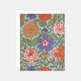 Roses and Dahlias Card