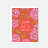 Happiest of Birthdays Wild Roses Card